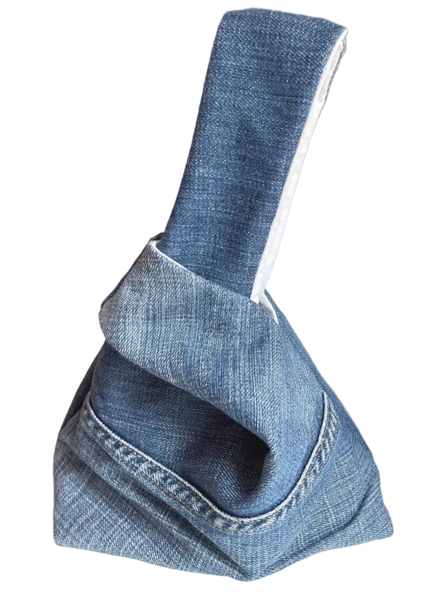 Recycled Denim Knot Bag