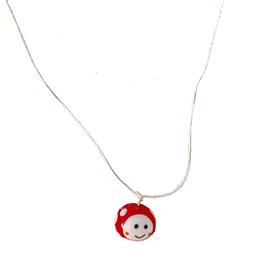 Sterling Silver Japanese Doll Necklace