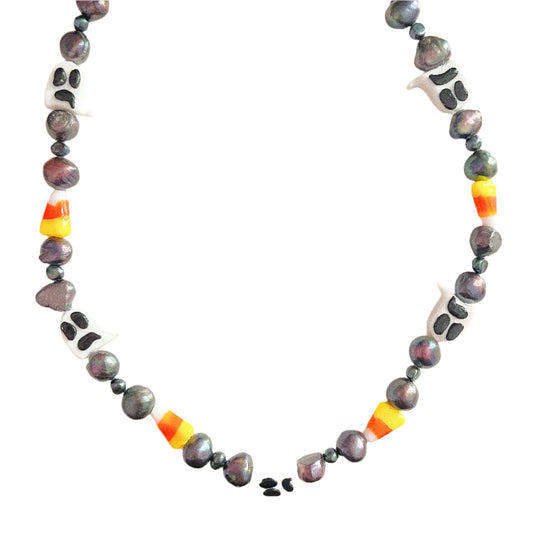 Ghosts and Candy Corns Necklace