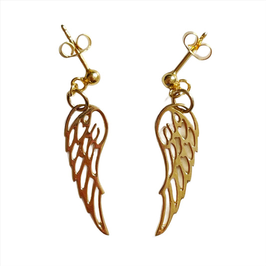 Gold Angel Wing Earrings